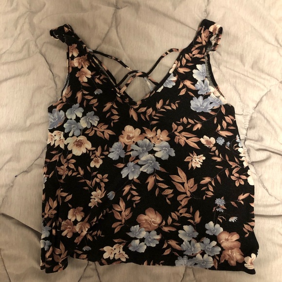 American Eagle Flowered Tank Top - Picture 2 of 2